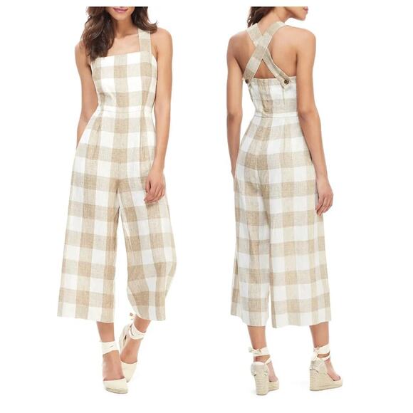 GAL MEETS GLAM COLLECTION Bailey Cross Back Jumpsuit Size US/2 - Picture 3 of 8